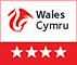Four Star award from the Wales Tourist Board, 'Visit Wales'