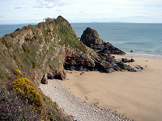 Monkstone Point and its beach